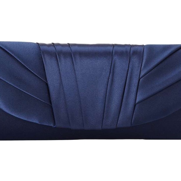 Gunne Sax by Jessica McClintock Pleated Clutch, Blue - Picture 1 of 4